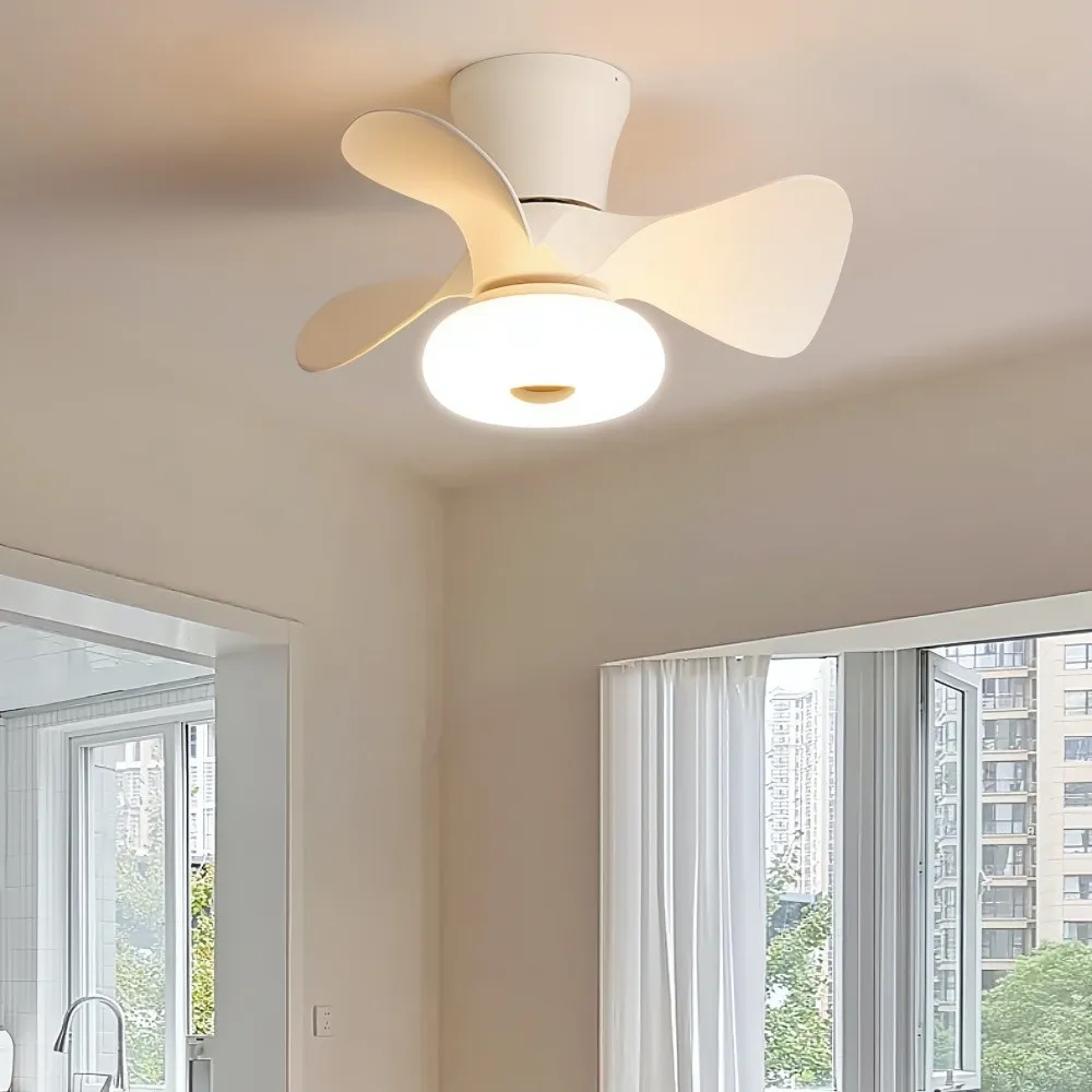 Cream Style Ultra Quiet Led Ceiling Fan For Bedroom KL948