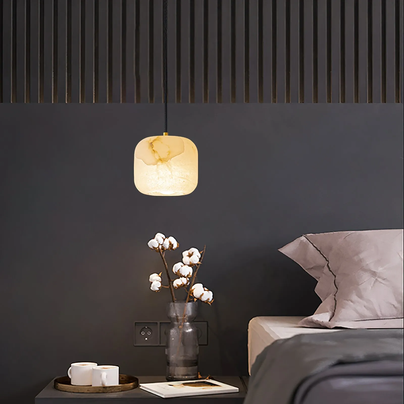Alabaster Bedside Pendant Light D423