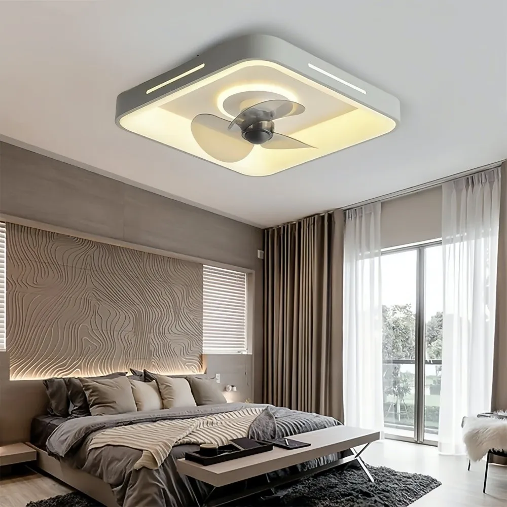 Modern Slient LED Ceiling Fan Light for Bedroom KL931