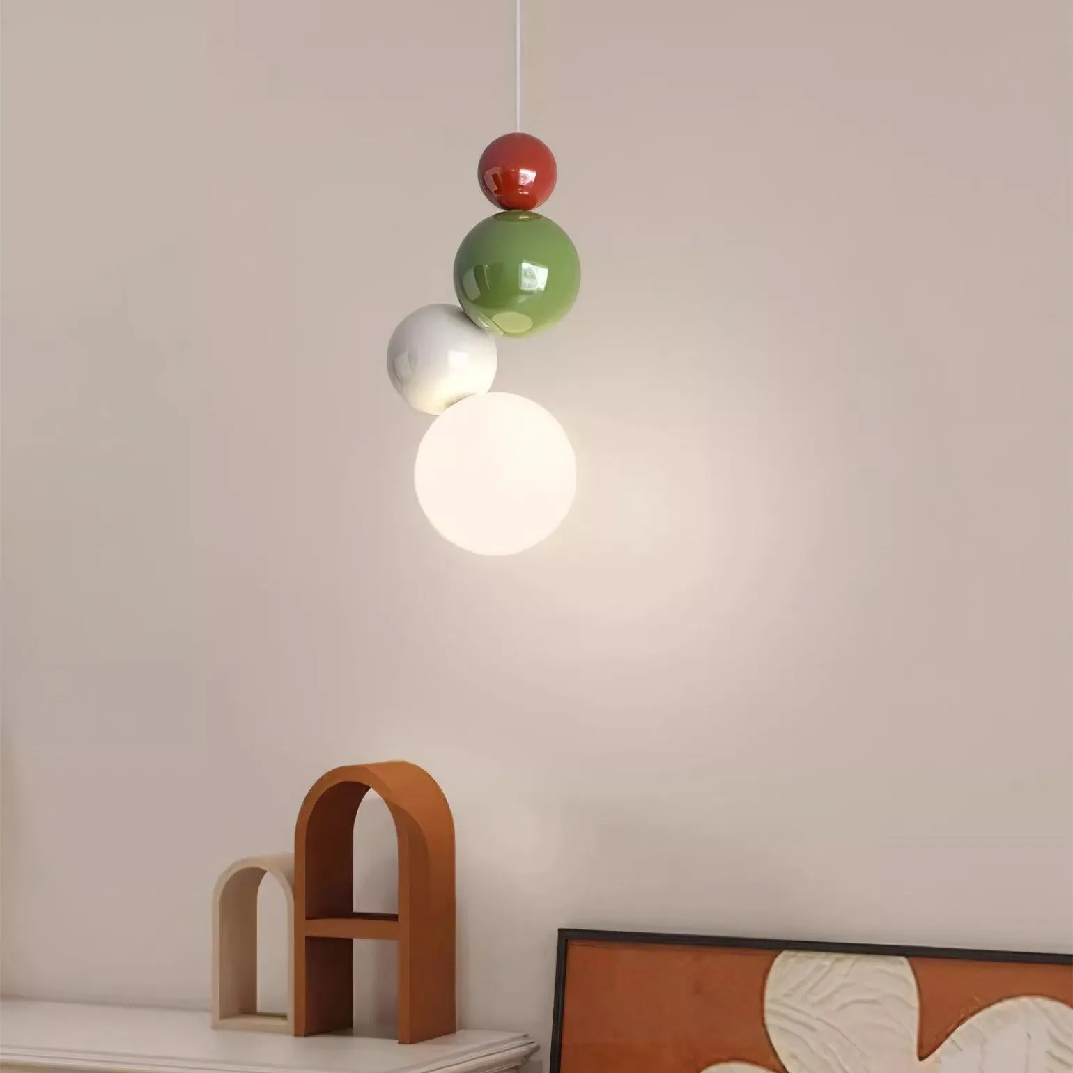 Cream Style Globe Bubble Pendant Light KL133