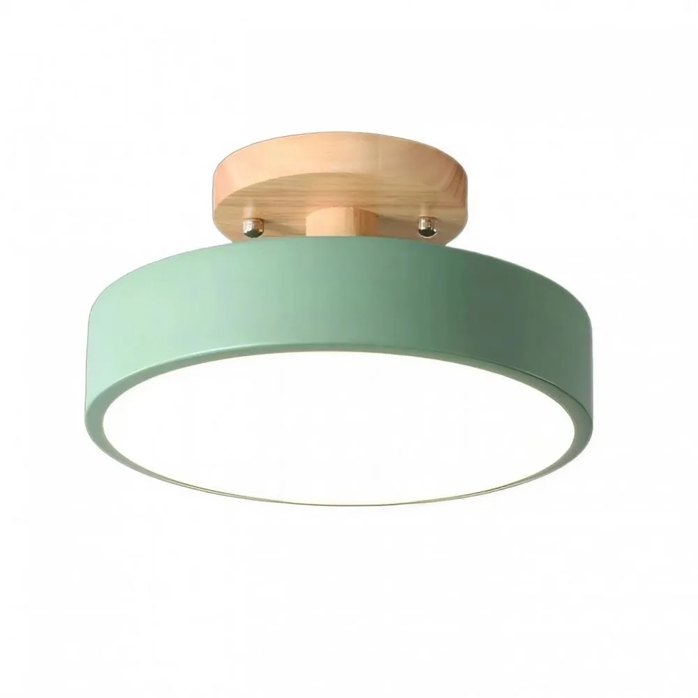 Scandinavian Design Round Wooden Ceiling Light KL37