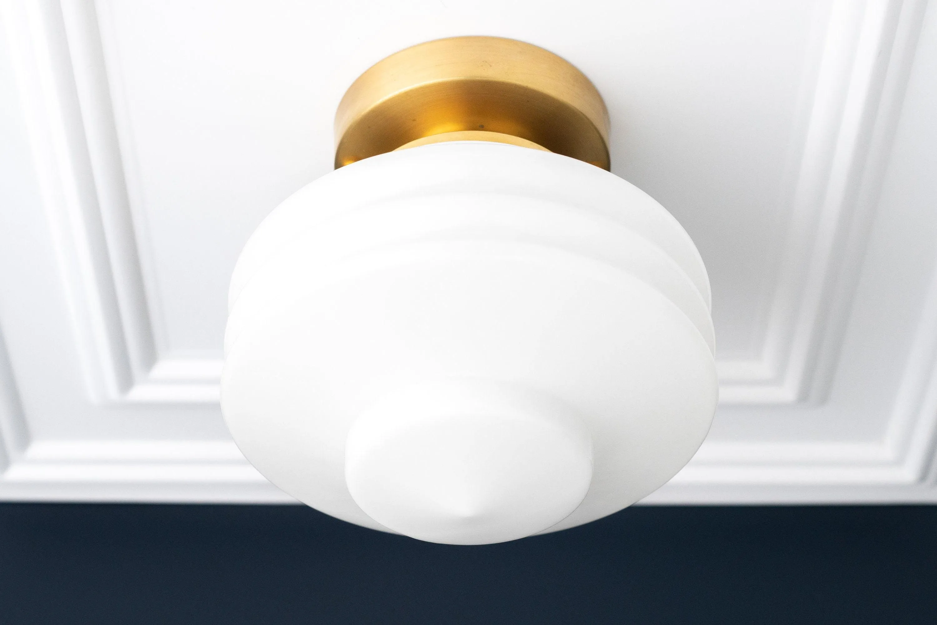 Geotower Glass Art Deco Ceiling Light - Glass Globe - Elegant Home Fixture KL1458