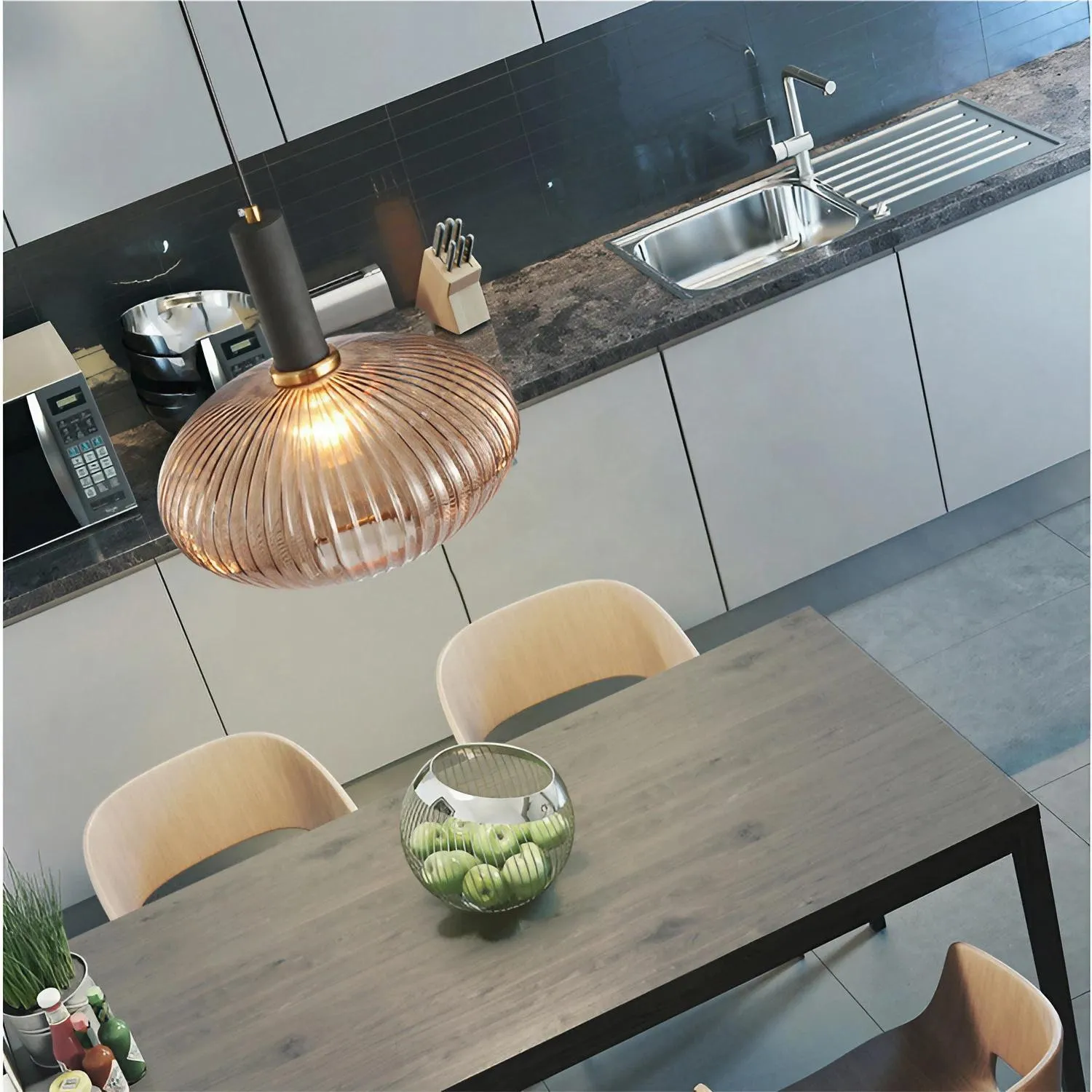 Vintage Design Stained Glass Pendant Light KL48