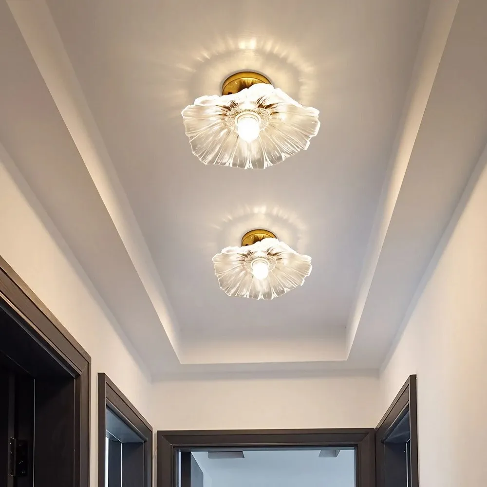 Lotus Retro Glass Ceiling Light KL70