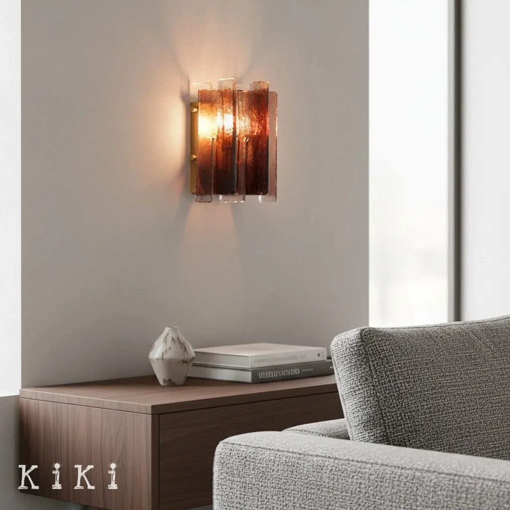 Lumiridge Wall Sconce - Modern Minimalist Metal and Glass Light for Living Room KL2133