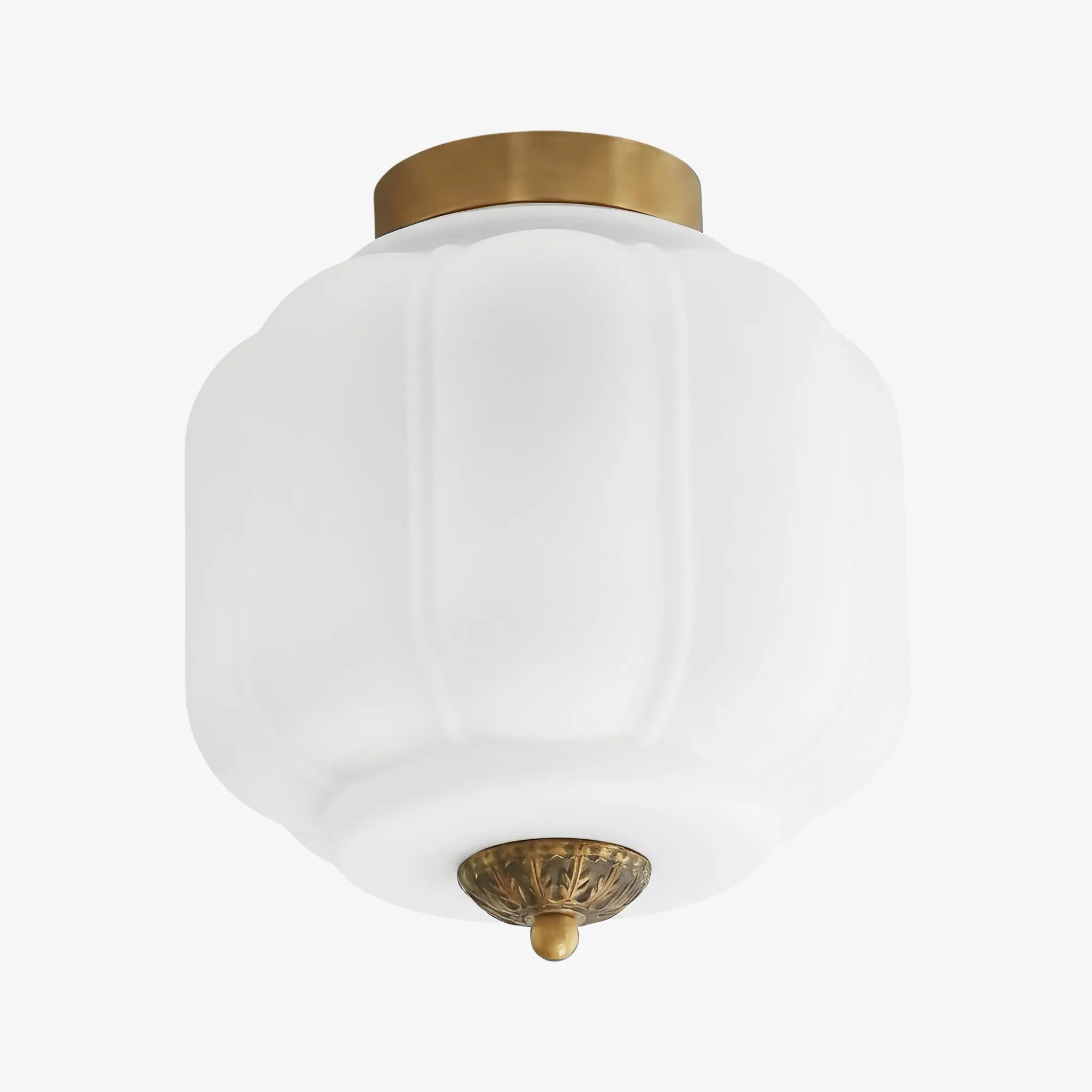 Eloise Pumpkin Inspired Retro Design Glass Ceiling Light - Accent Lighting for Living Room KL1393