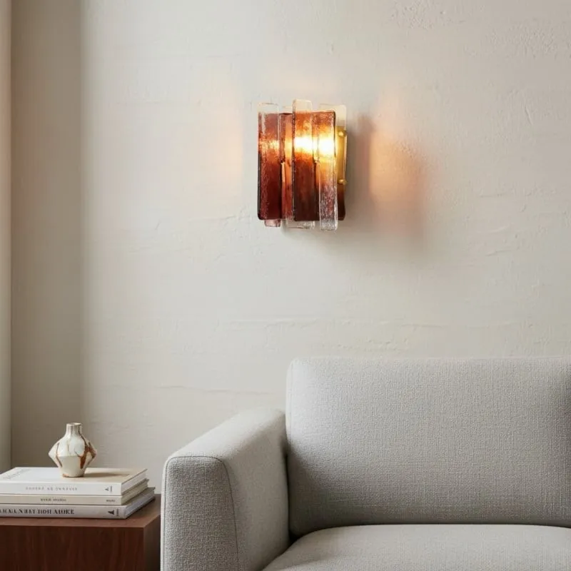 Lumiridge Wall Sconce - Modern Minimalist Metal and Glass Light for Living Room KL2133