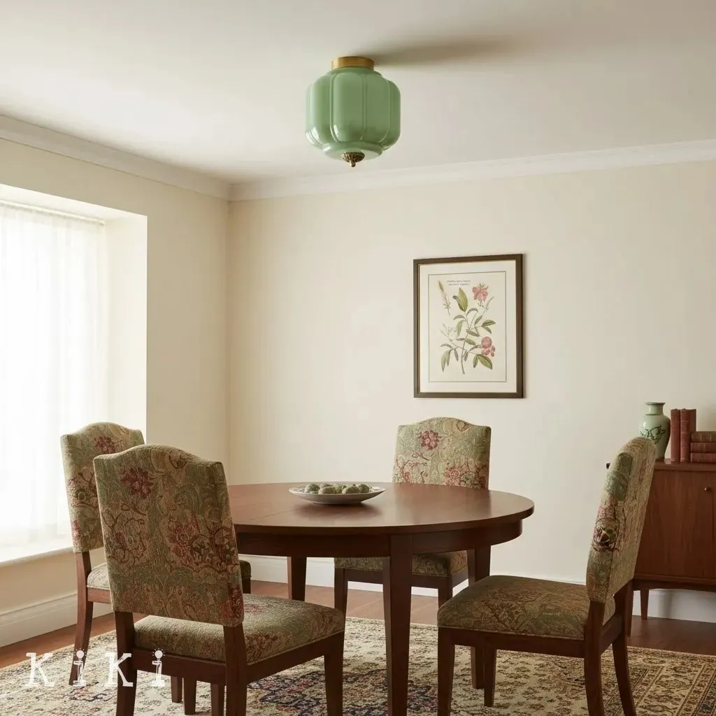 Eloise Pumpkin Inspired Retro Design Glass Ceiling Light - Accent Lighting for Living Room KL1393