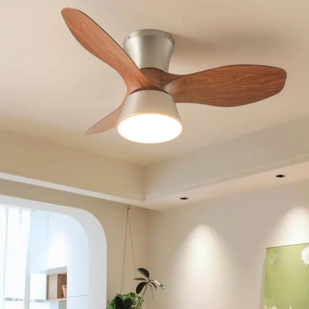 Vintage 3 Blade Silent Ceiling Fan Light For Bedroom KL944