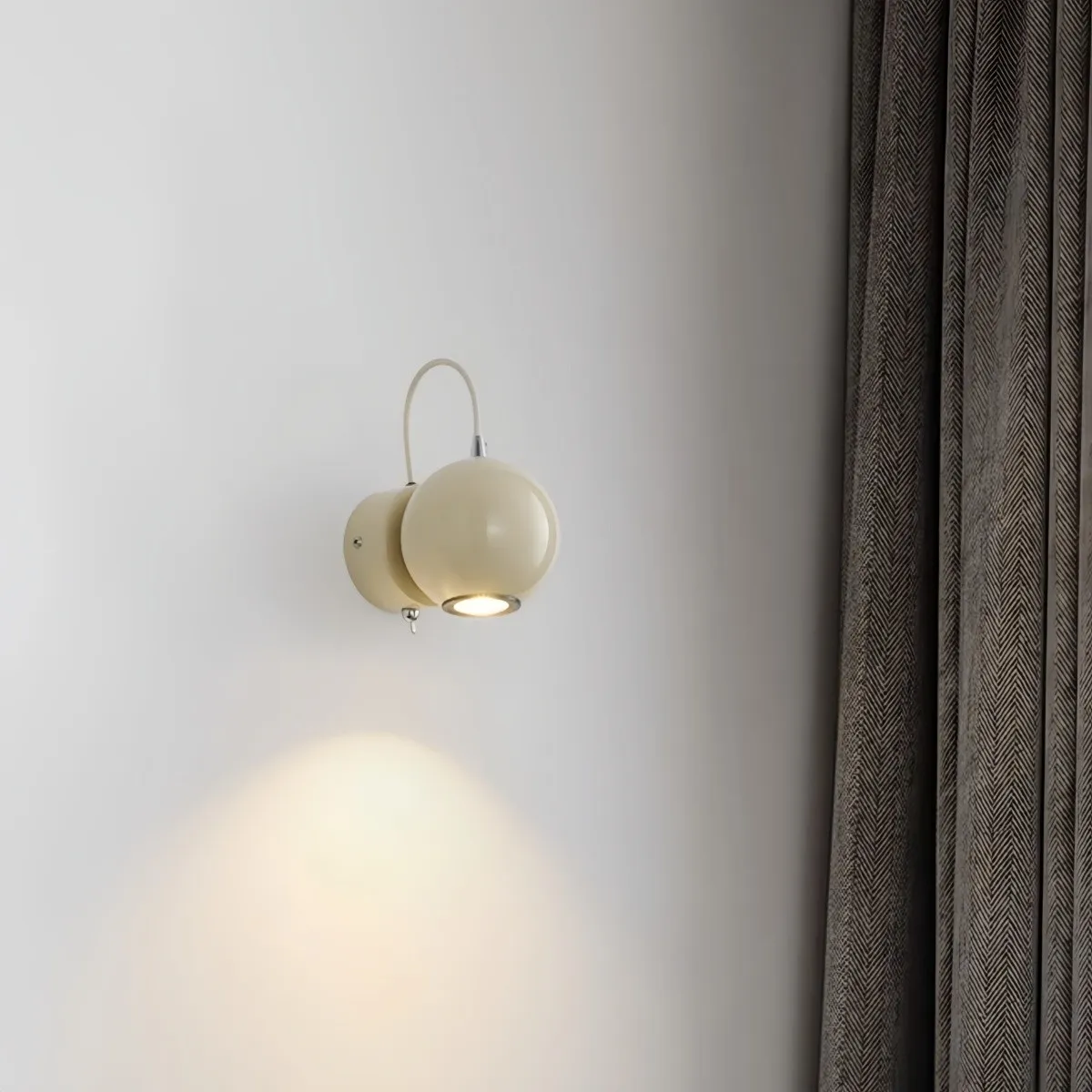 Modern Cream Magnetic Attractor Ball Wall Lamp KL167