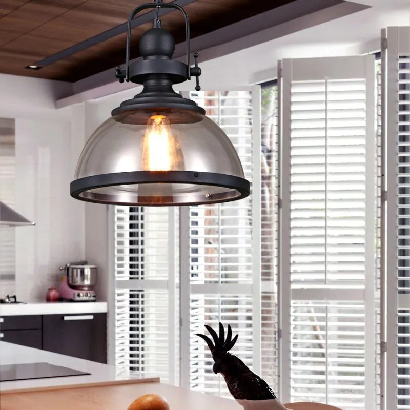 Modern Industrial Style Dome Glass Pendant Lamp KL318