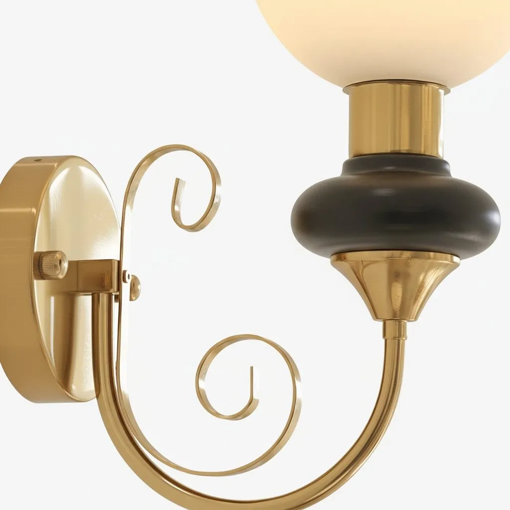 Noirvex Glass Ball Wall Light - Refined Design Sconce for Bedrooms and Lounge Areas KL2138