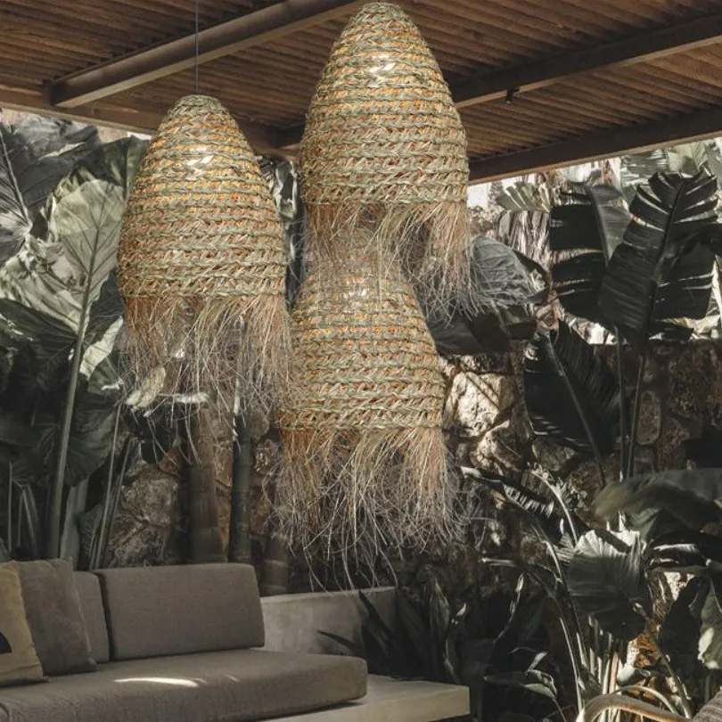 Farmhouse Creative Rattan Woven Pendant Lamp KL200