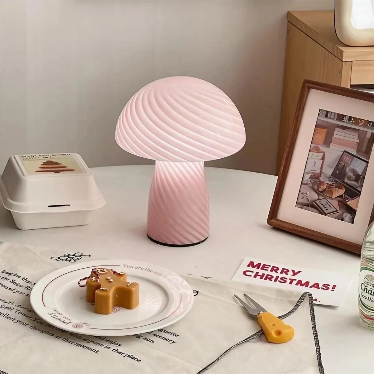 Modern Design Stained Glass Mushroom Lamp KL35