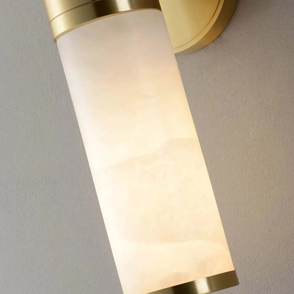 Nexorae Modern Alabaster Wall Lamp Sculptural Vertical Design For Living Room Bedroom Hallway KL2285