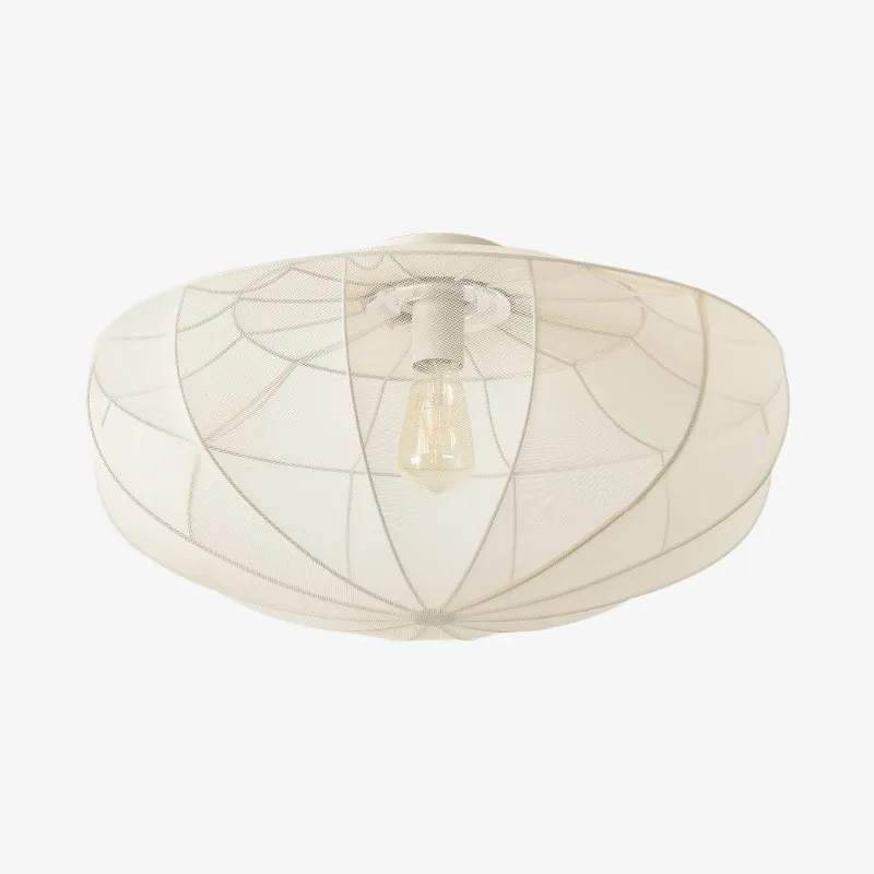 Lumifil Draped Mesh Ceiling Light - Boho Rustic Textured Shade Lamp for Living Room or Bedroom KL1707