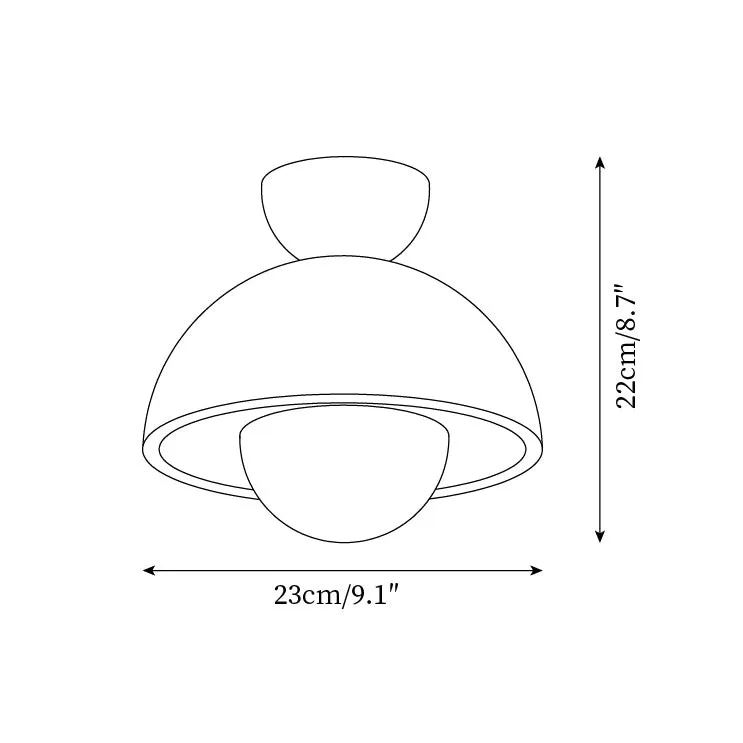 Japanese Wooden Inverted Ceiling Light KL695