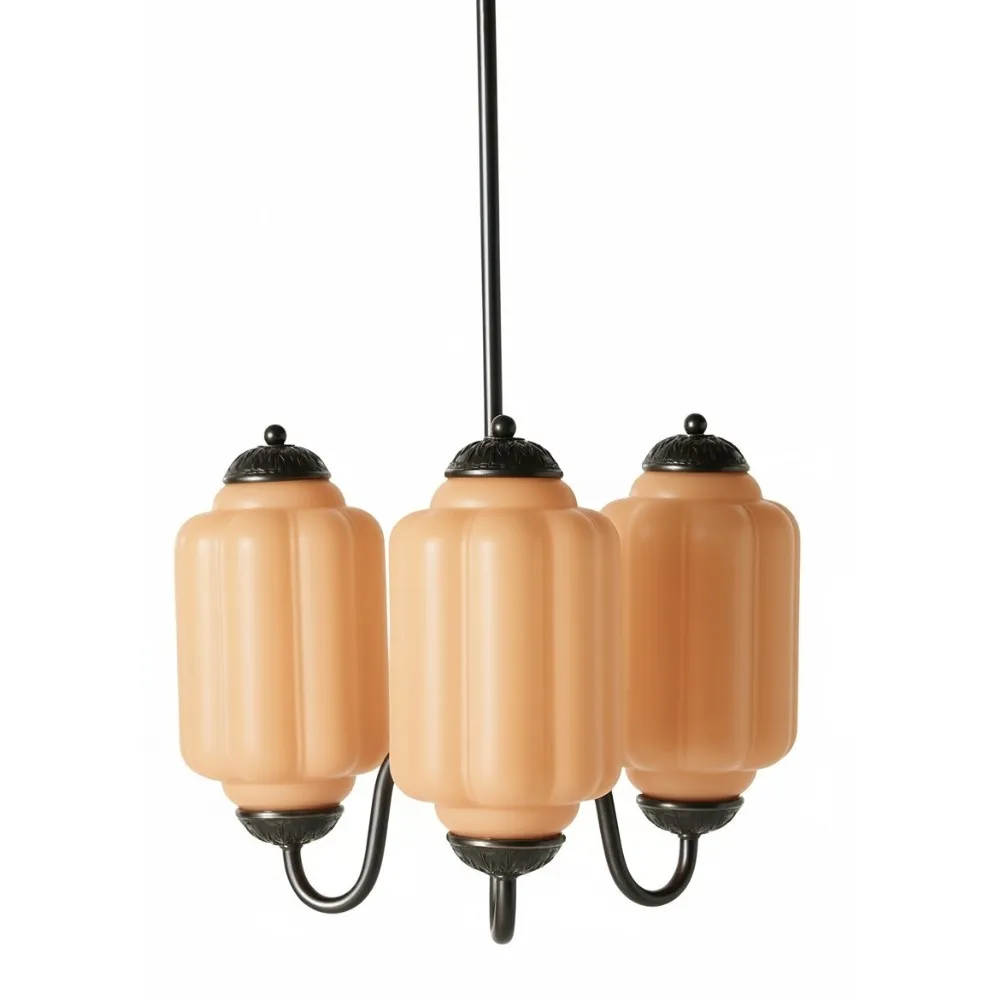 Vintage Eloise Glass 3 Lights Chandelier For Living Room KL928