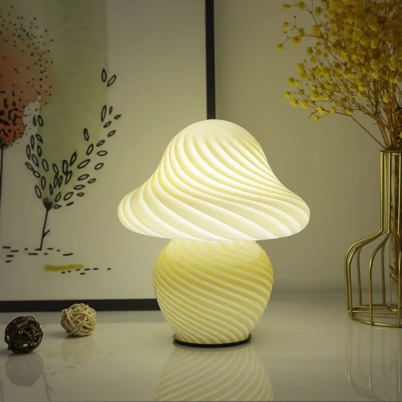 Modern Stained Glass Mushroom Night Light KL33