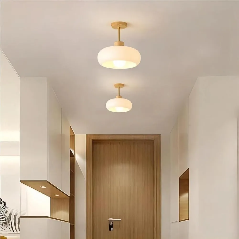Vintage Bauhaus Style Glass Ceiling Light KL36