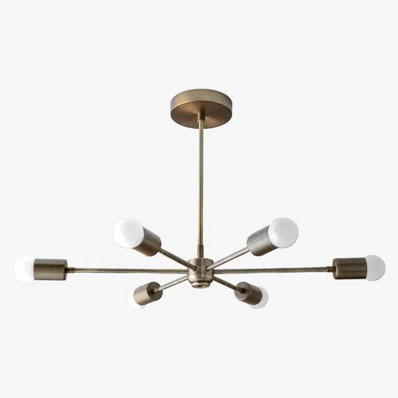 Mobilux Line Mid Century Modern Chandelier - 6 Heads Hanging Light KL1408