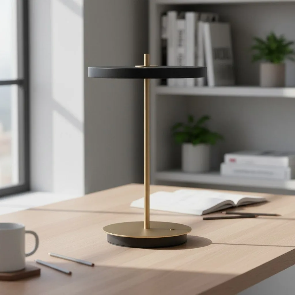 Astris Modern Minimalist Metal Table Lamp for Living Room and Office KL2142