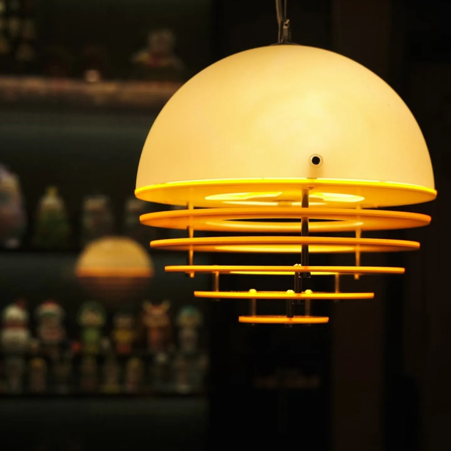 Sunset Pendant Light - Medieval Bauhaus Orange Orb Pendant Light KL880
