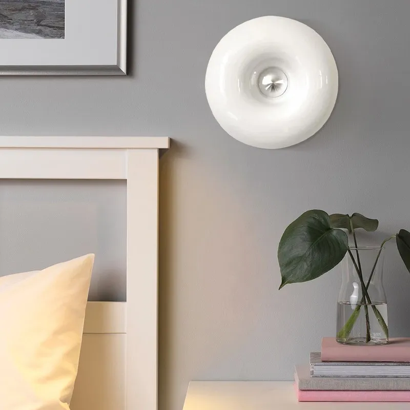 Bauhaus Inspired Round Table Lamp - Donut Glass Wall Light for Home Styling KL25