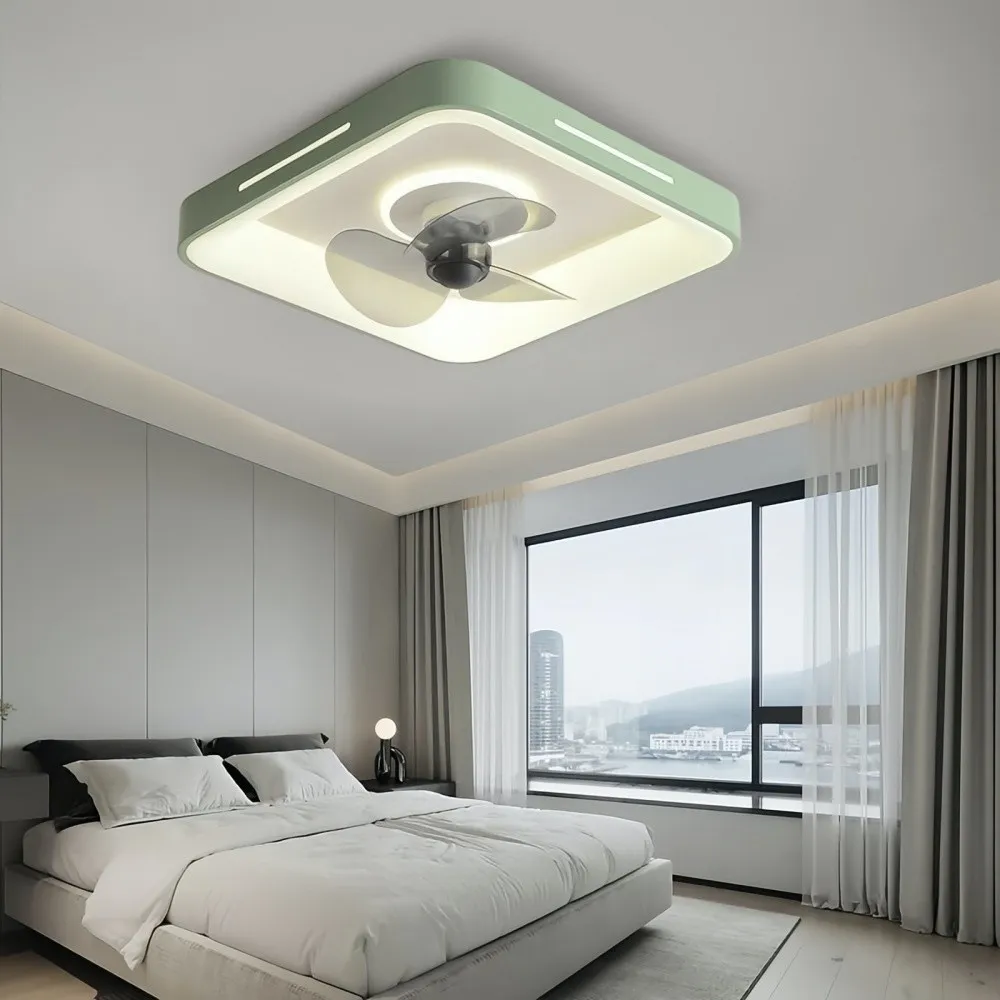 Modern Slient LED Ceiling Fan Light for Bedroom KL931