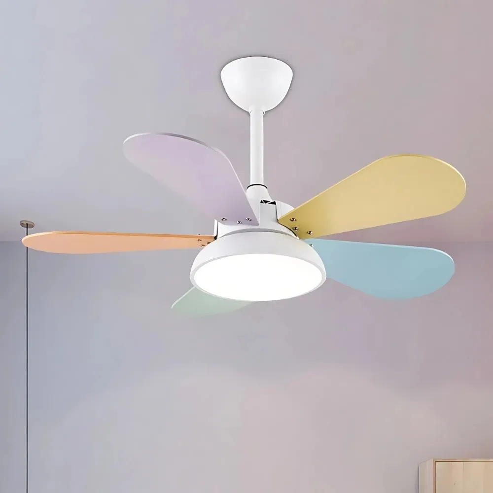 Modern Colorful Led Ceiling Fan Light For Kids Room KL947