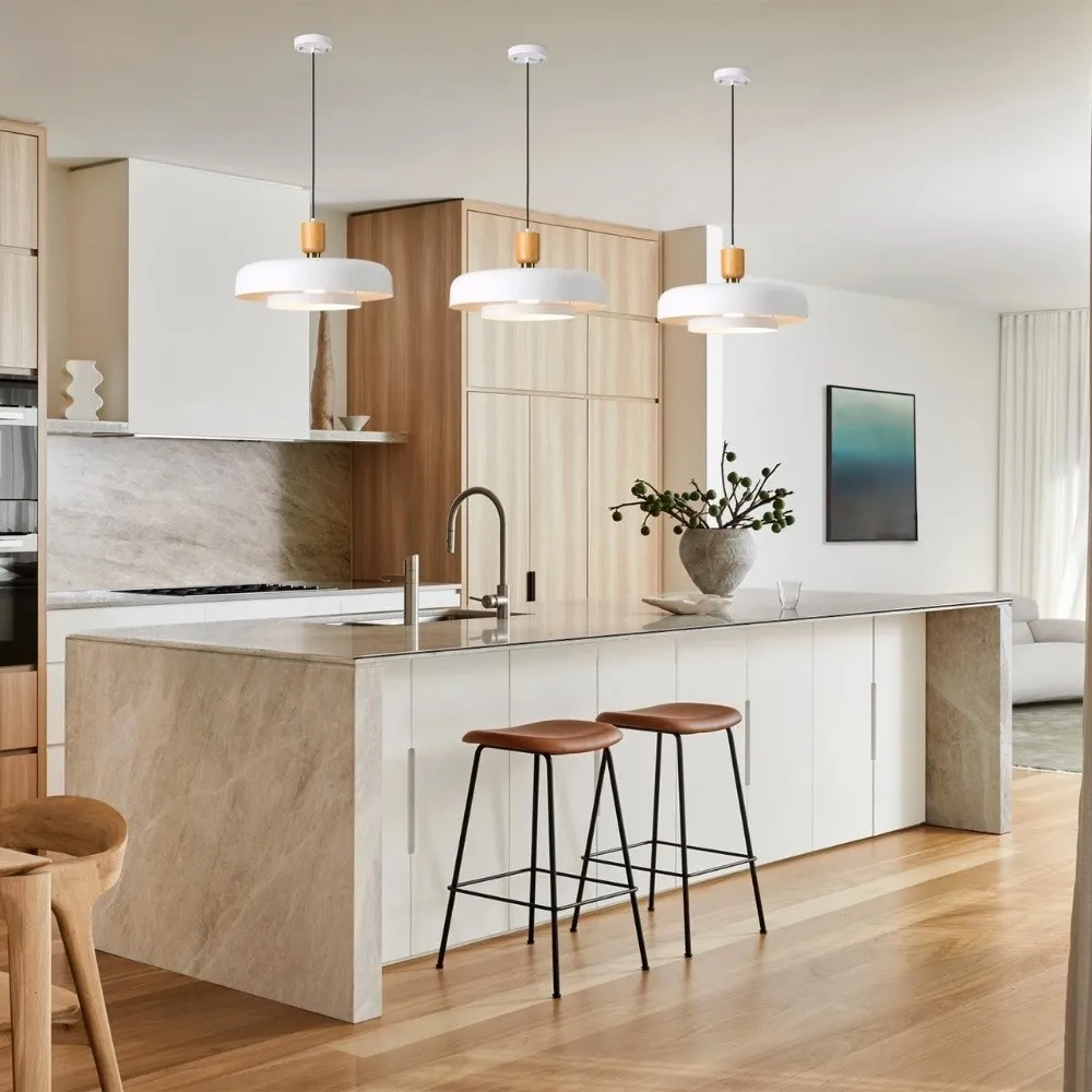 Natural Circle Modern Wooden Pendant Light KL1101