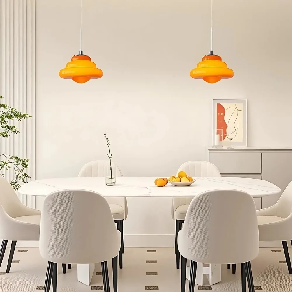 Art Deco Layered Glass Pendant Lamp – Bright Color Accent Lighting KL1106