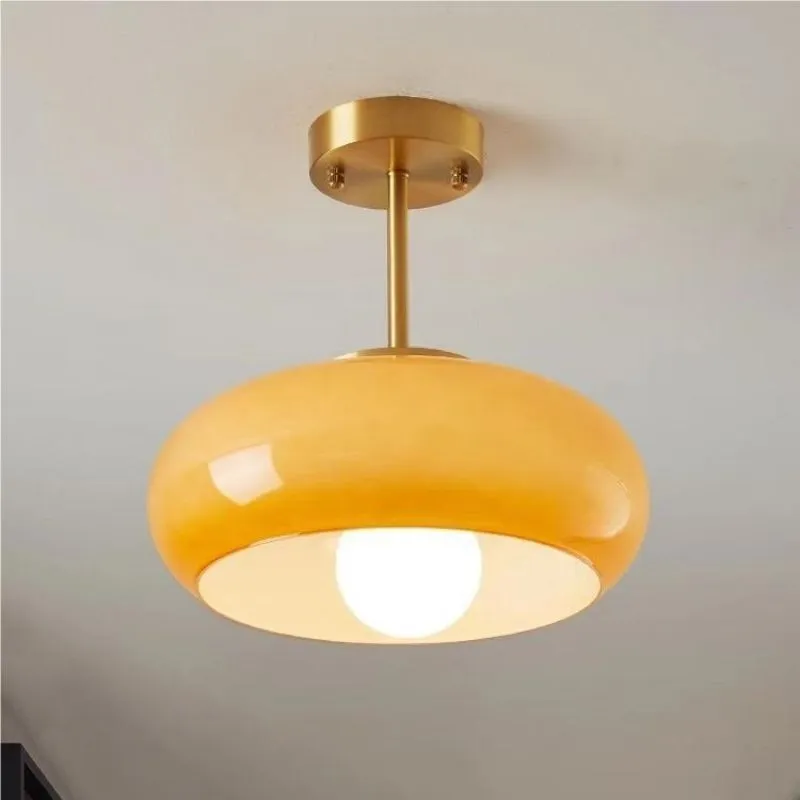 Bauhaus Style Vintage Glass Ceiling Light KL49
