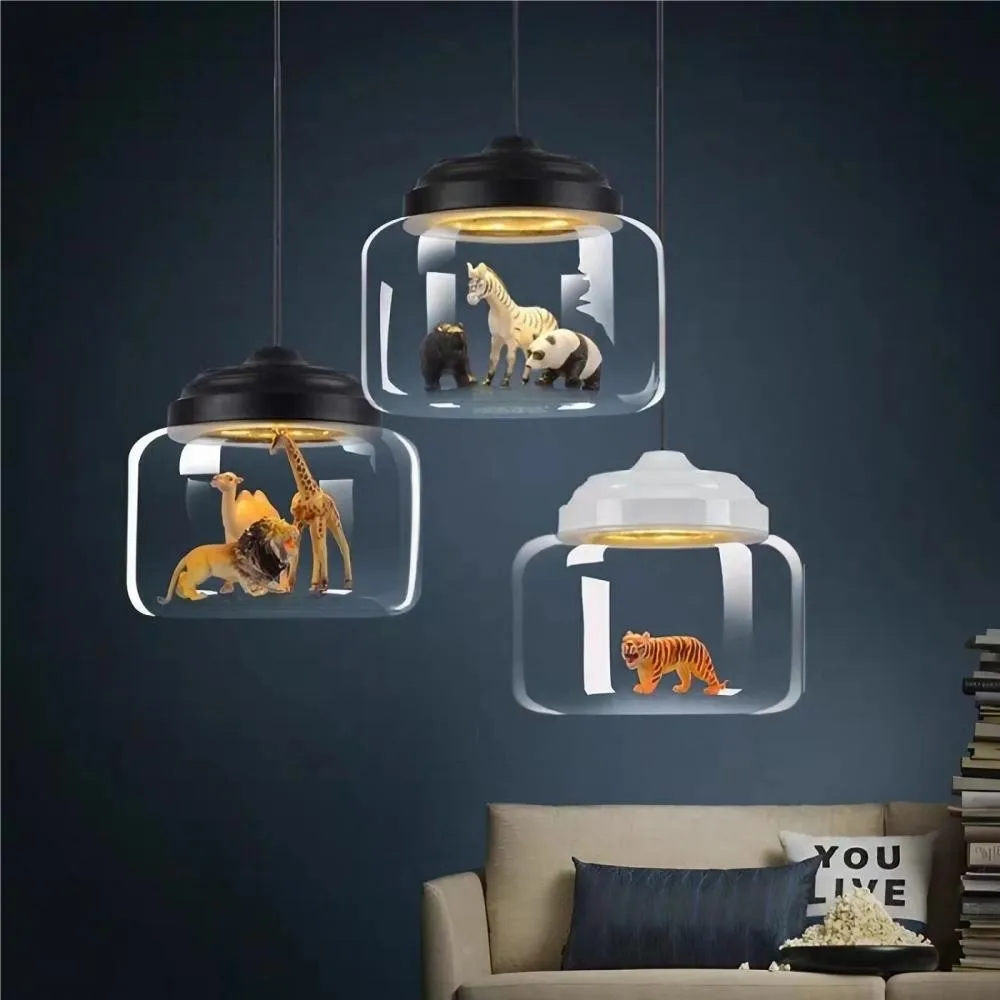 Decorative Little Zoo Glass Pendant Lamp KL05