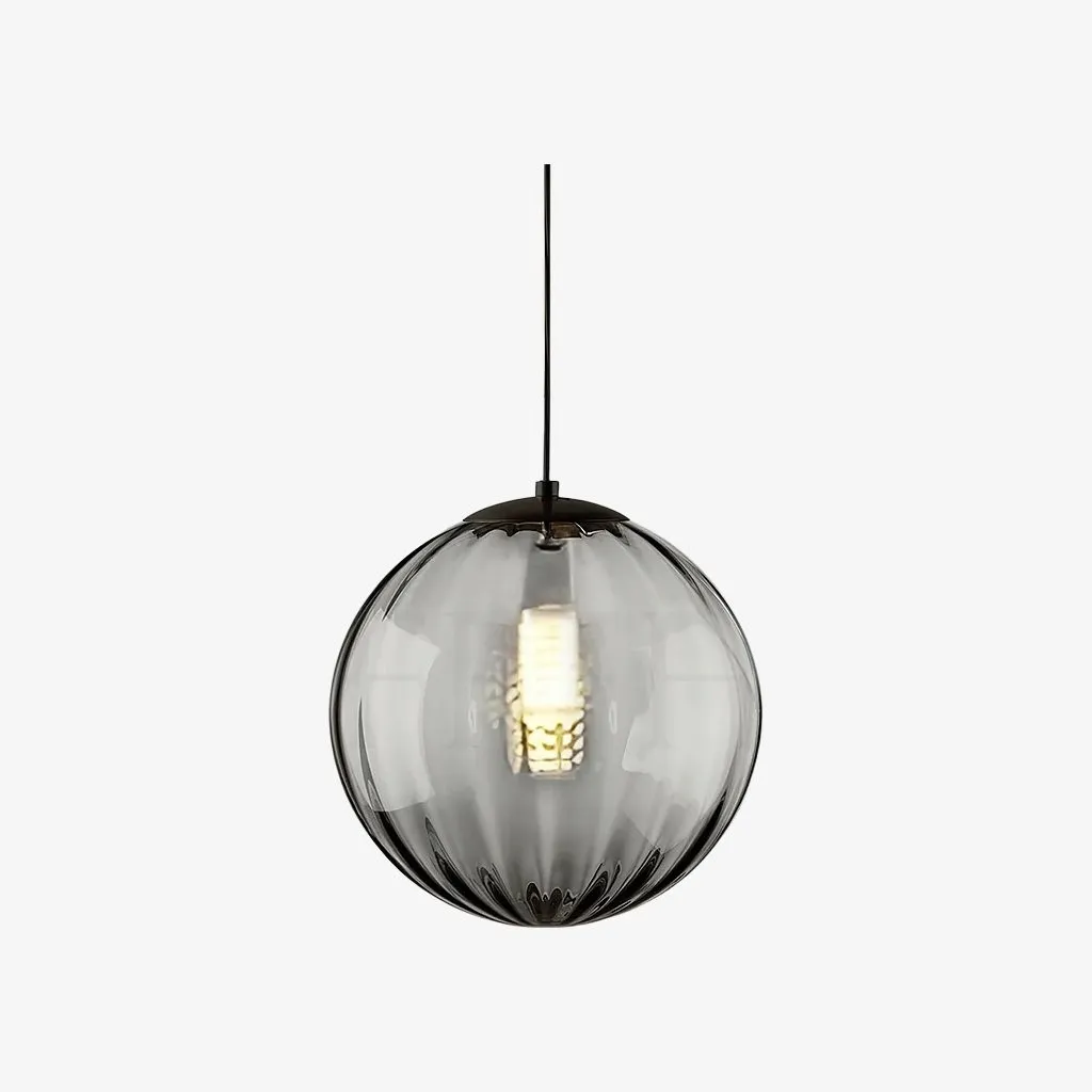 Lunorie Modern Sculptural Glass Globe Pendant Light for Dining Room and Kitchen Lighting KL2131