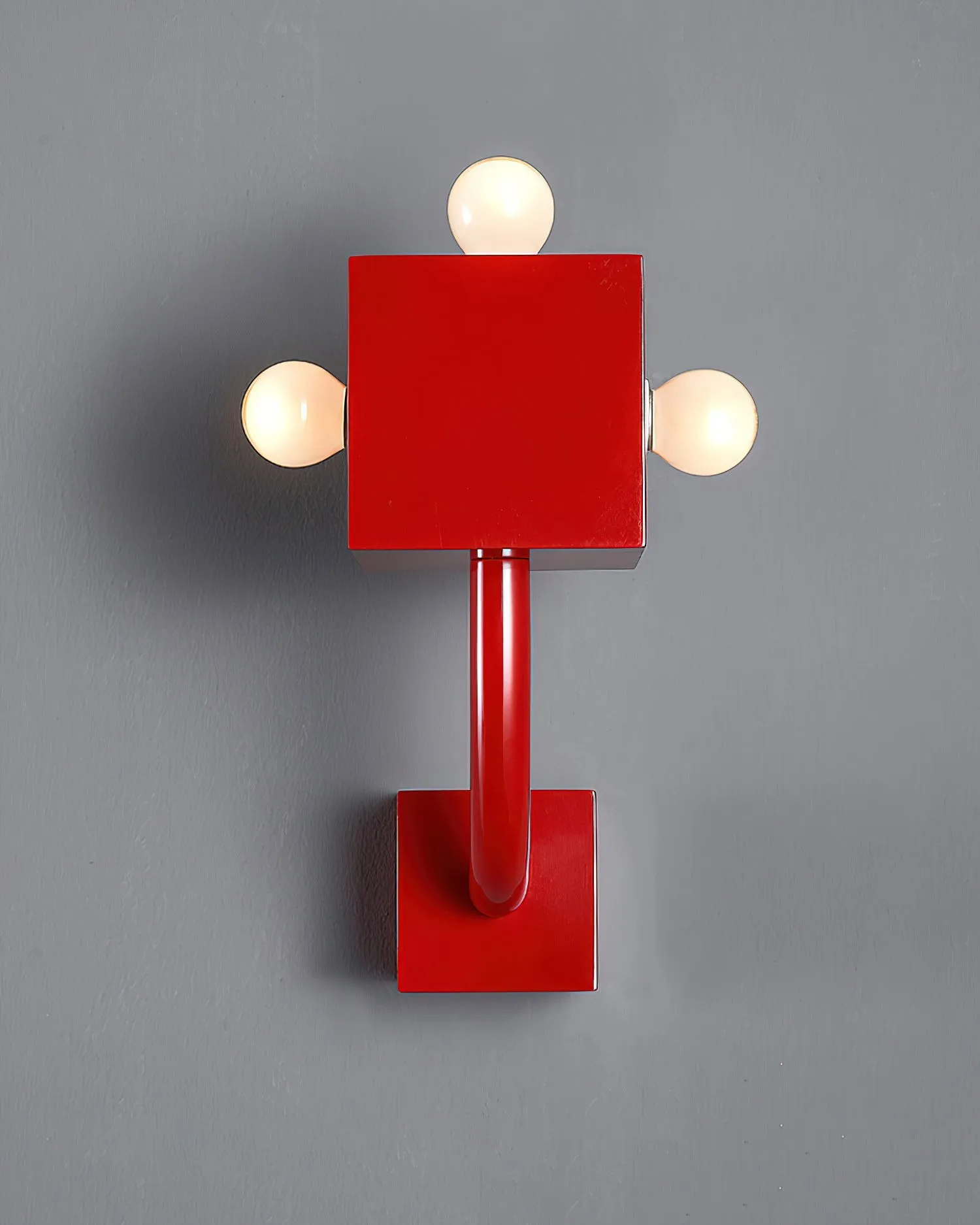Red Cube Metal Wall Lamp KL602