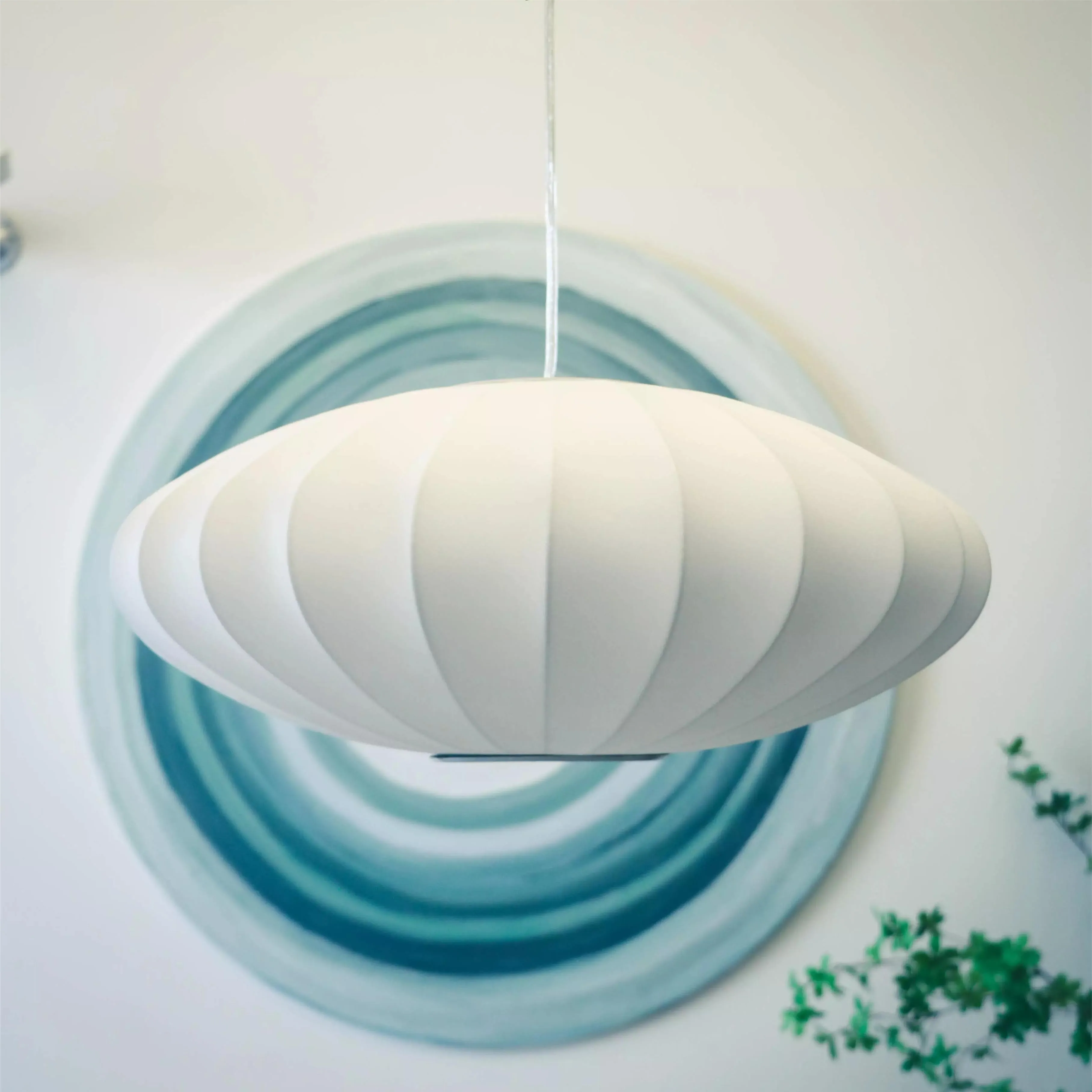 Lightweight Nelson Bubble Pendant Light - Modern Silk Pendant Light for Office or Lounge