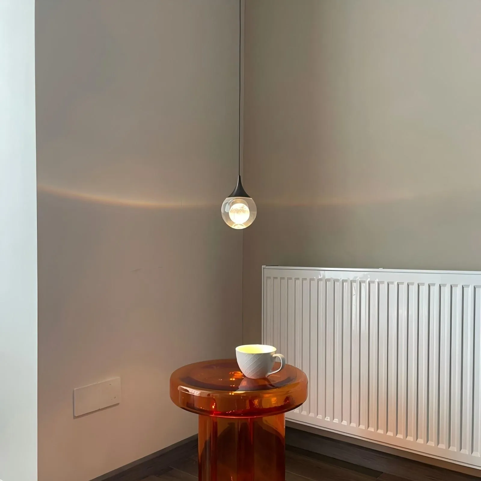 Moon Clear Glass Ball Pendant Light KL773