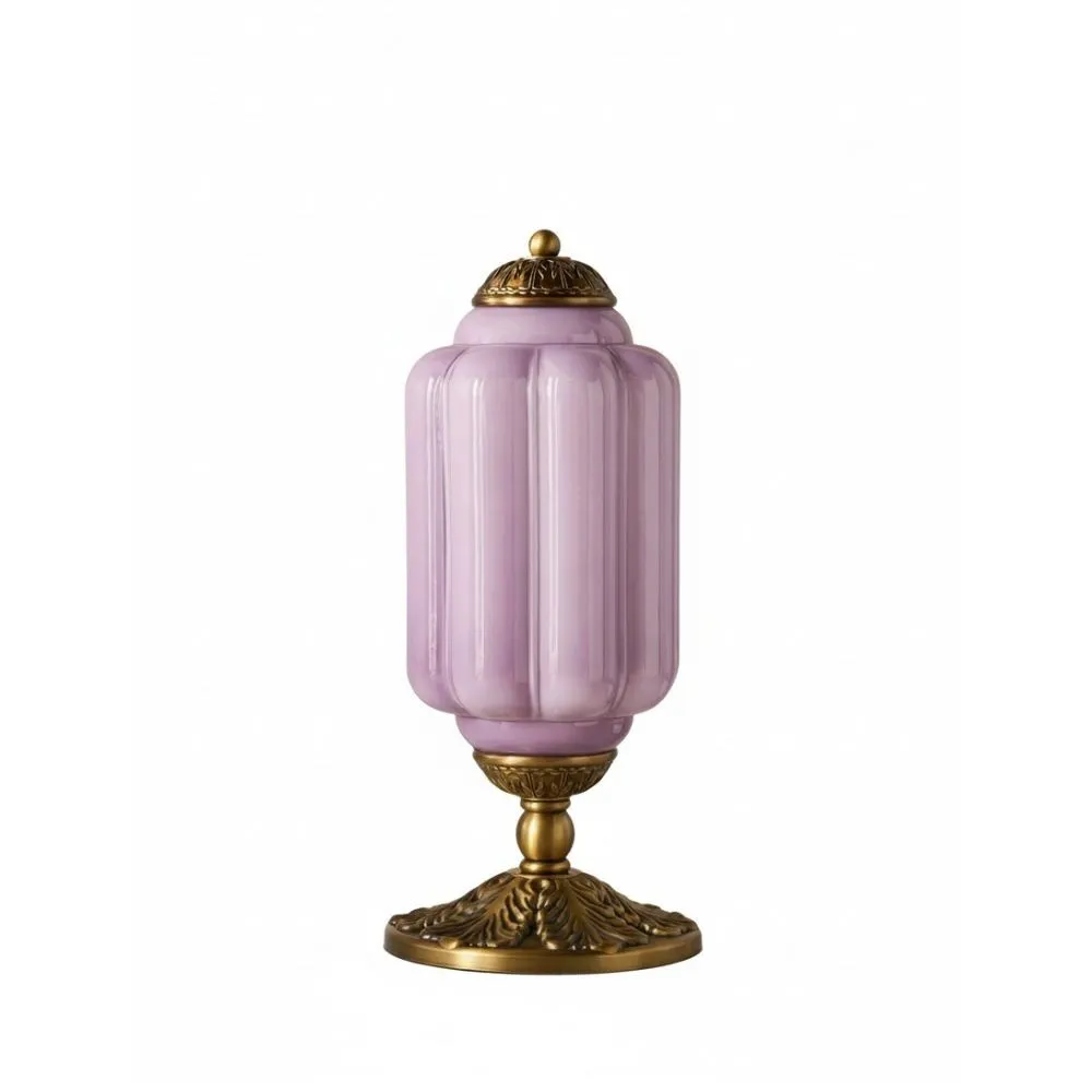 Eloise Vintage Glass Pumpkin Table Lamp - Decorative Accent Lighting for Living Spaces KL876