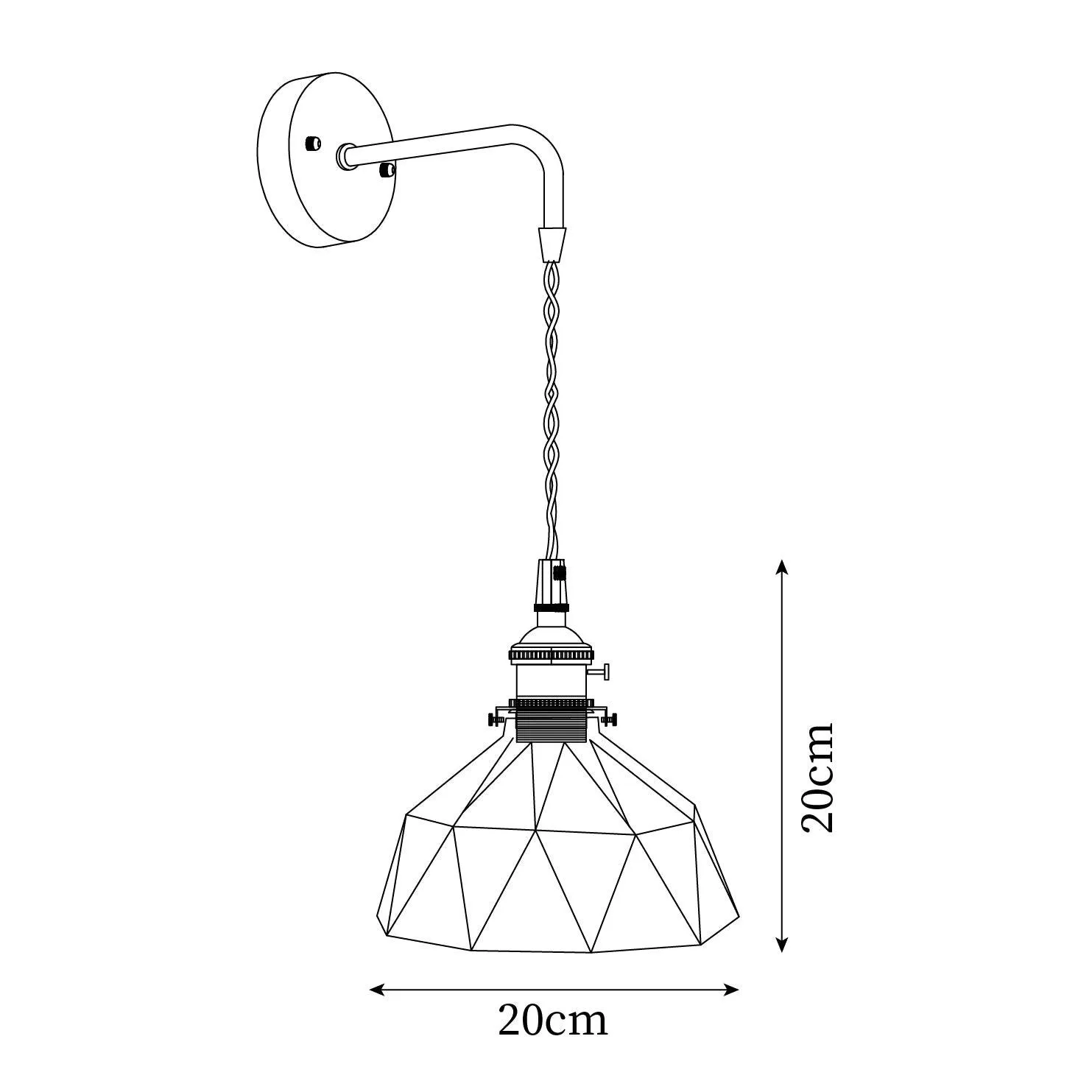 Retro Pastoral Glass Wall Lamp KL613