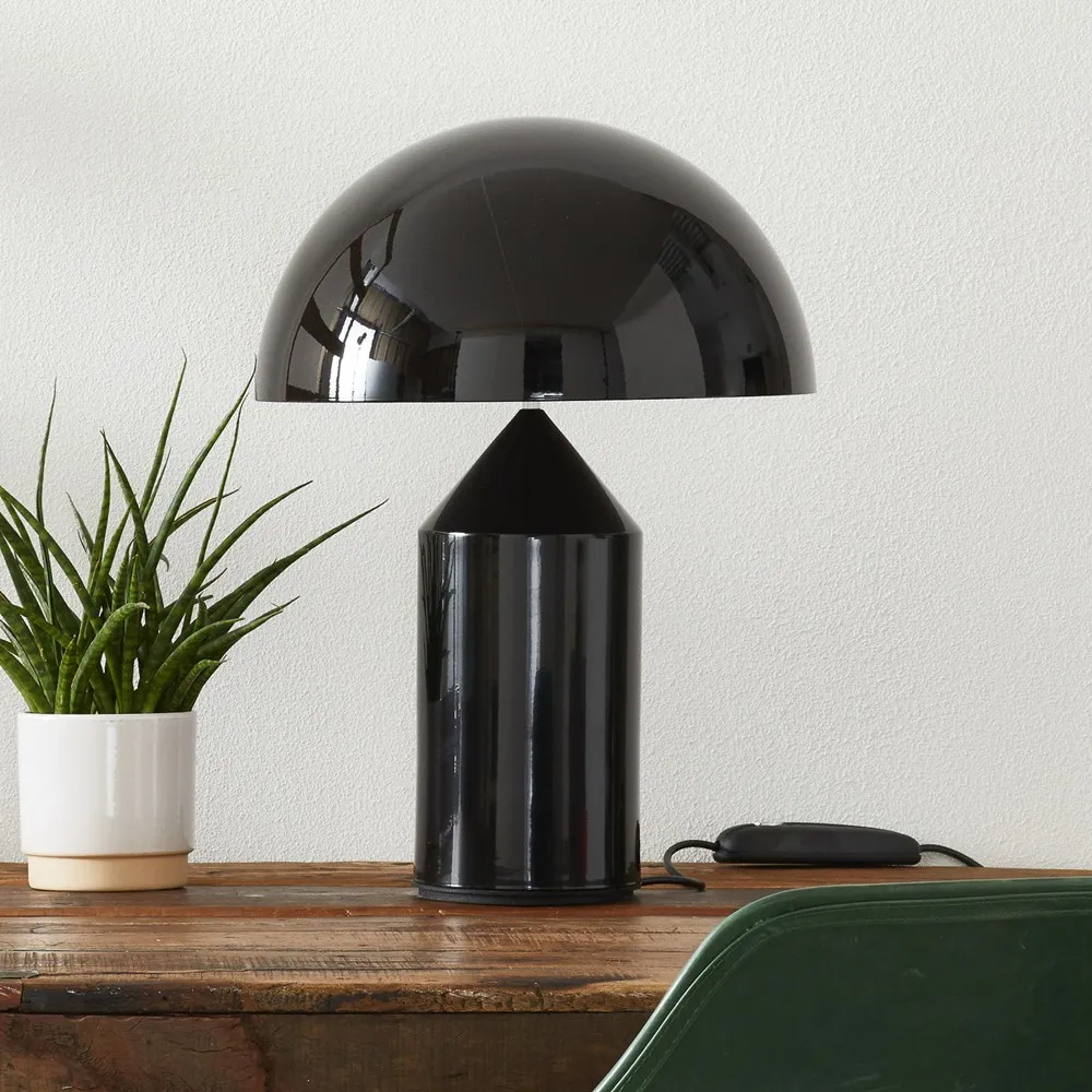 Atollo Metal Table Lamp - Decorative Dome Table Light for Office or Lounge