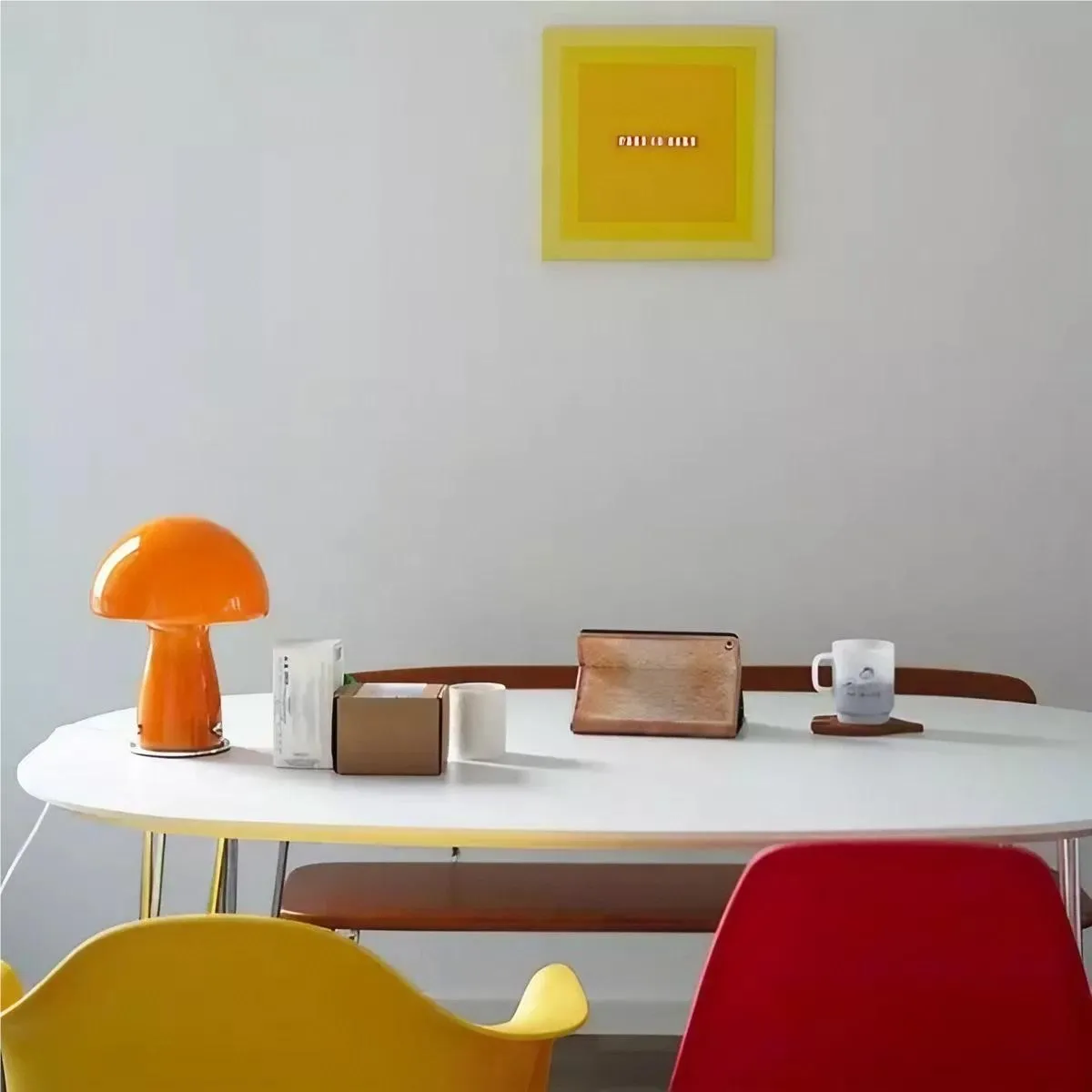 Modern Bauhaus Glass Mushroom Table Lamp KL40