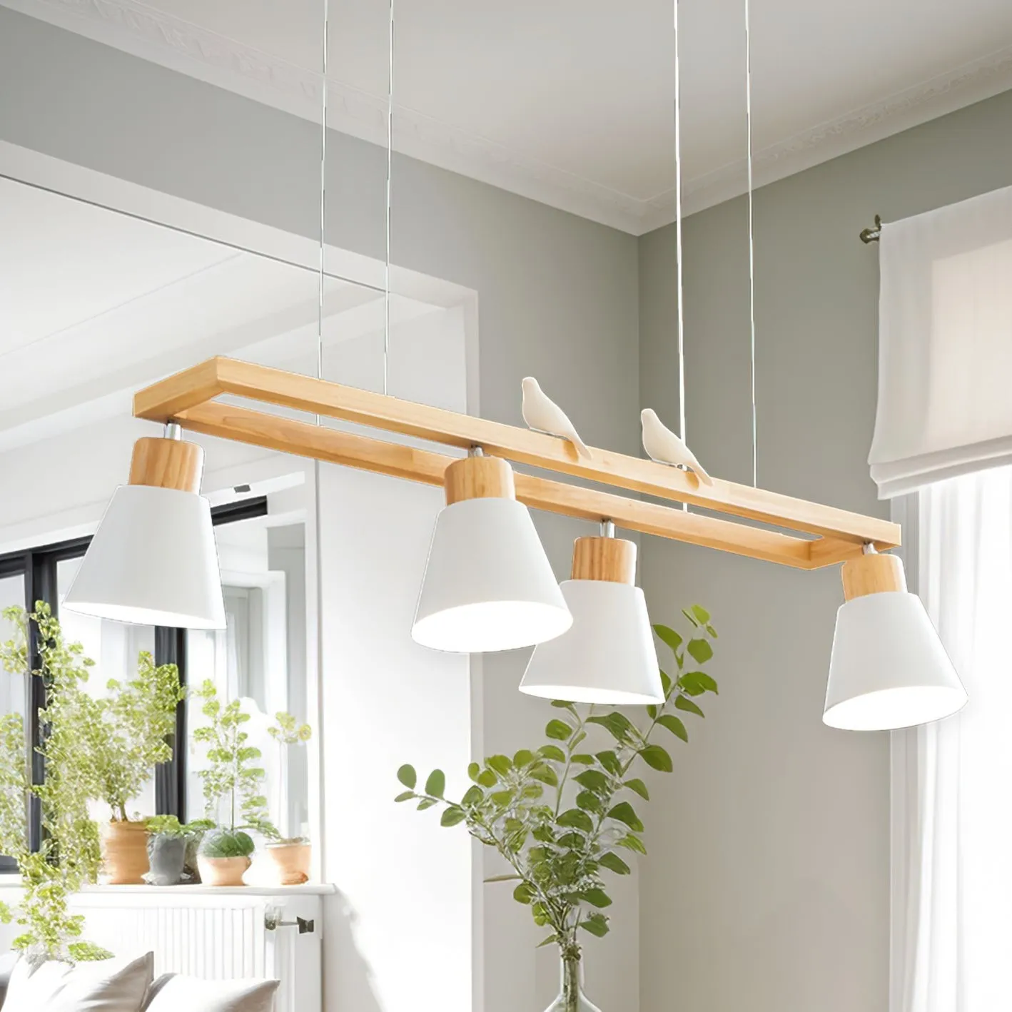 Cone Wood Chandelier KL1000