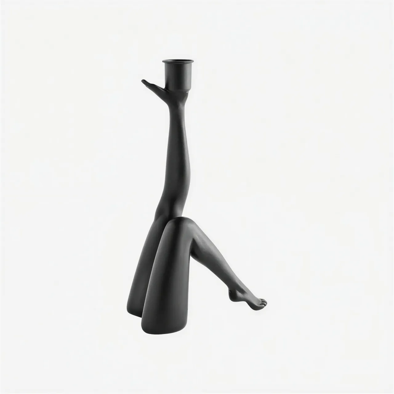 Kickra Sculptural Leg Base Candle Holder - Modern Artistic Design Table Or Living Room Decor KL2204