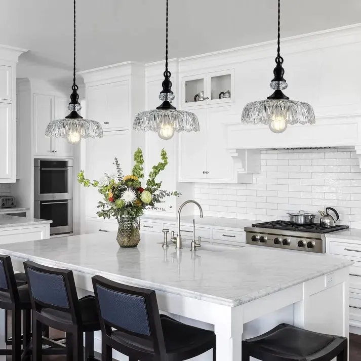Mid Century Mini Kitchen Island Glass Pendant Light KL843