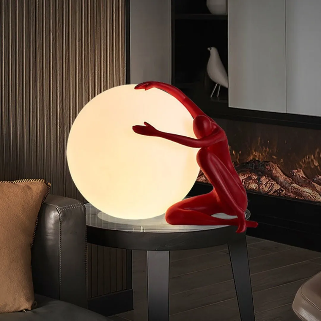 Humanoid Ball Holding Table Lamp KL204