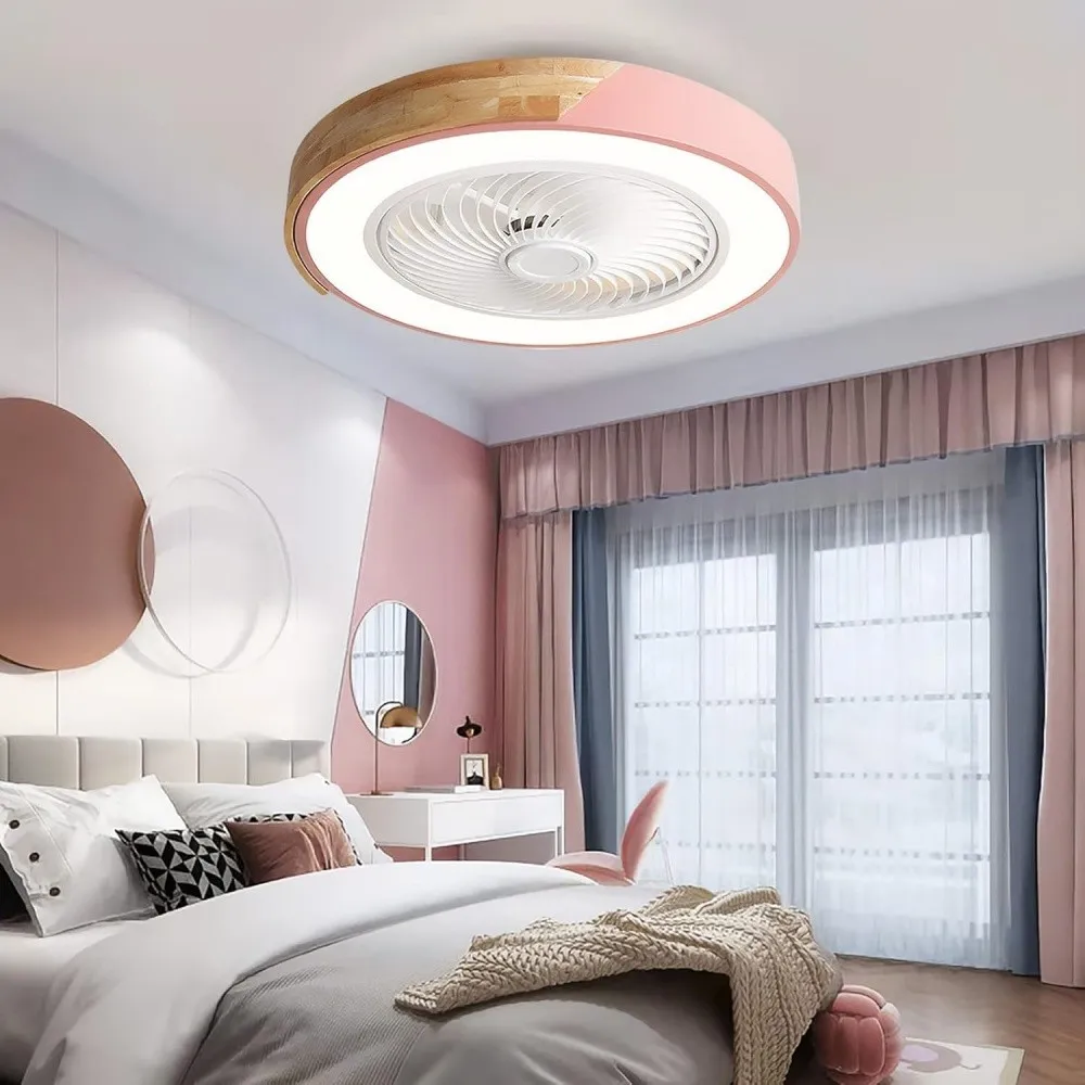 Scandinavian Style Wood Round Ceiling Fan Light KL932