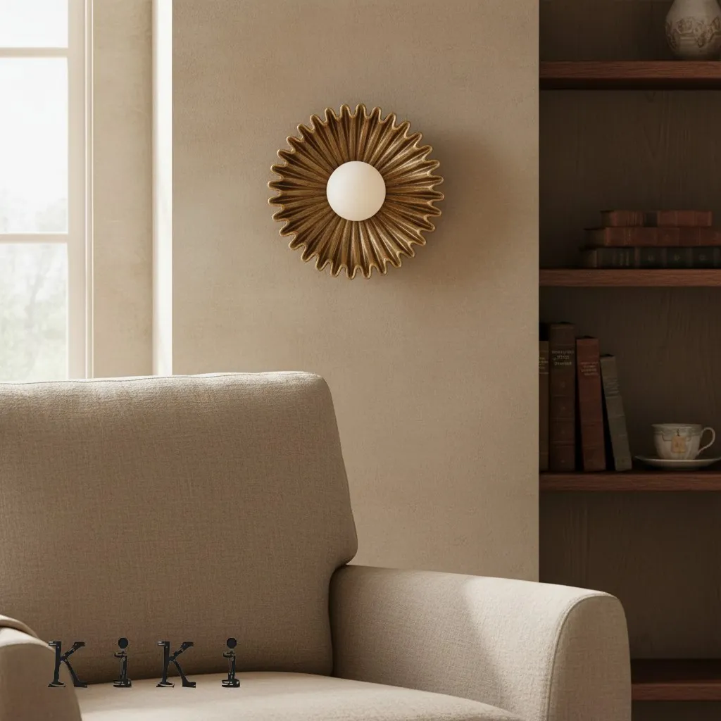 Sculptural Ceramic Wall Sconce – Opal Globe Sconce with Ceramic Finish KL246