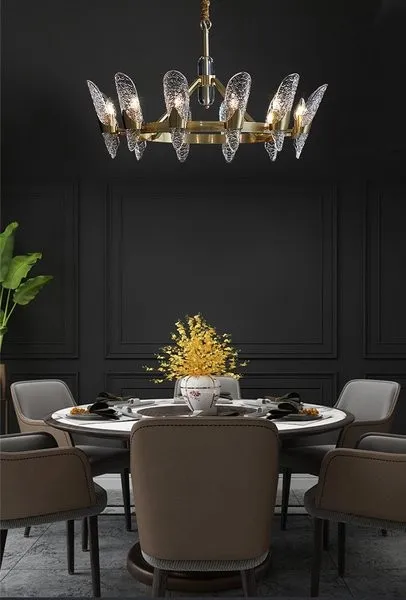 Modern Cystal Chandelier/Brass