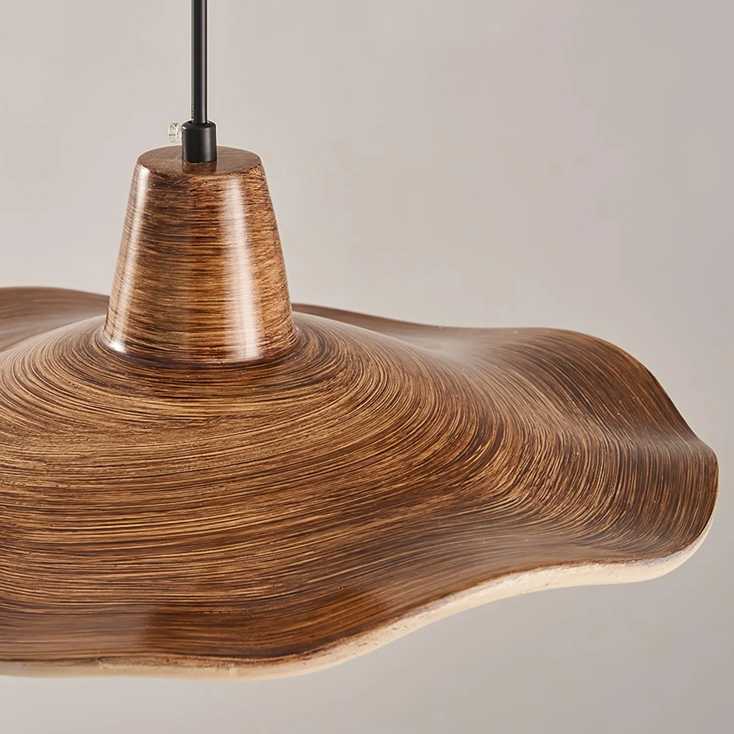 Black Imitation Walnut Wood Grain Kitchen Pendant Lamp KL716